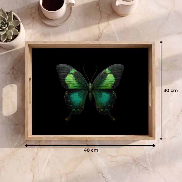 Tablett - Schmetterling - Grün - Blickfang — 7