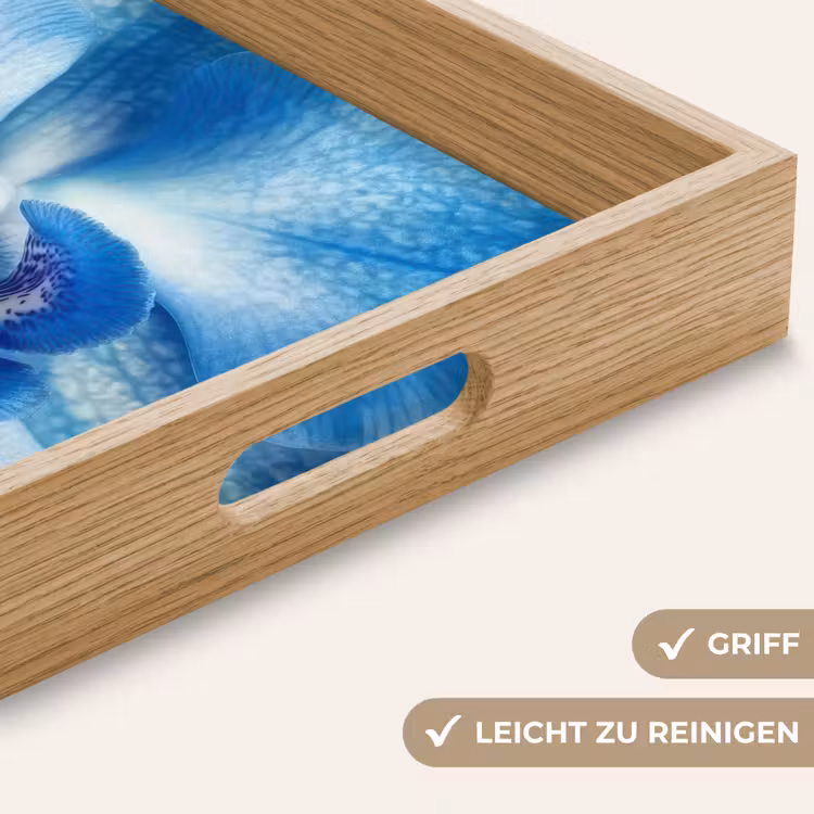 Tablett - Blau - Orchidee - Elegeant — 8