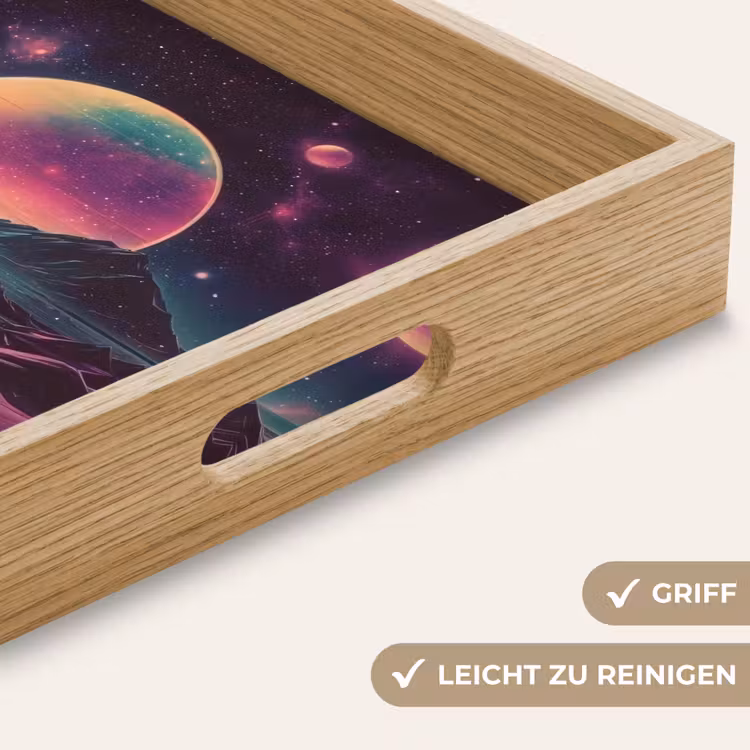 Tablett - Landschaft - Planeten - Horizont - Violett — 8