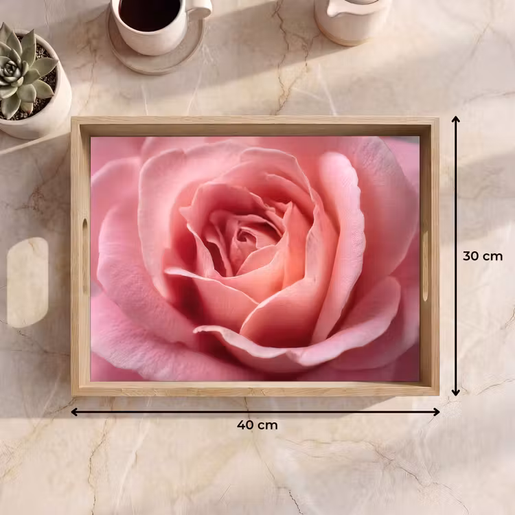 Tablett - Rosa - Rose - Romantisch — 7