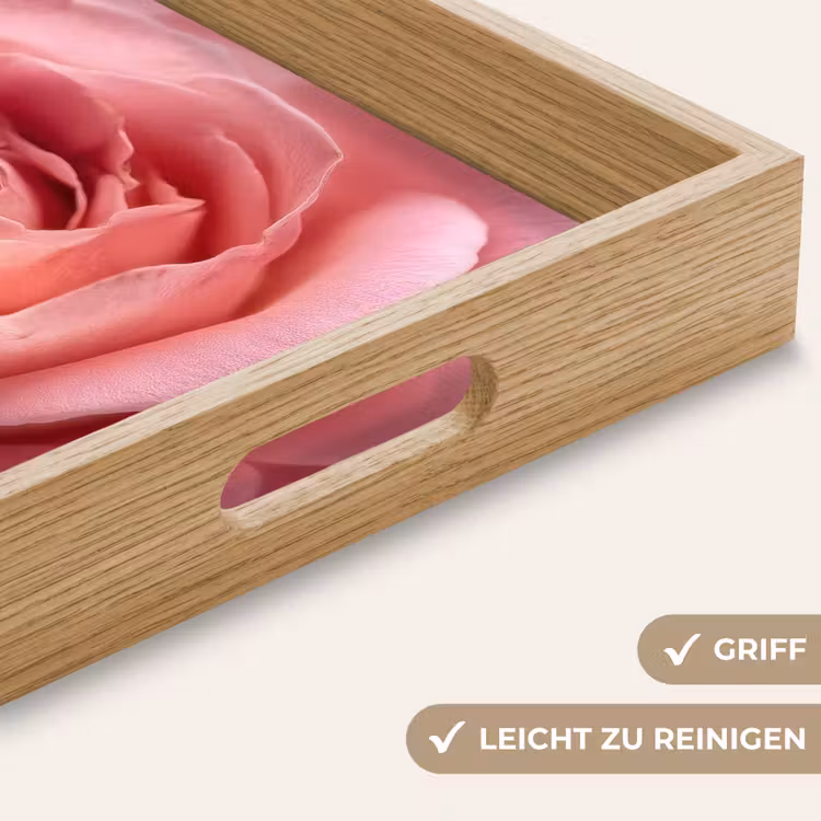 Tablett - Rosa - Rose - Romantisch — 8