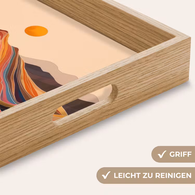 Tablett - Sonne - Bunte Landschaft - Berge — 8