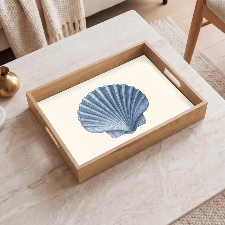 Tablett - Rippung - Blau - Schale — 2