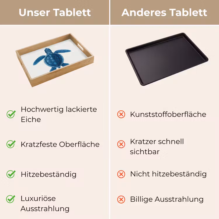 Tablett - Schildkröte - Blau - Schild — 9