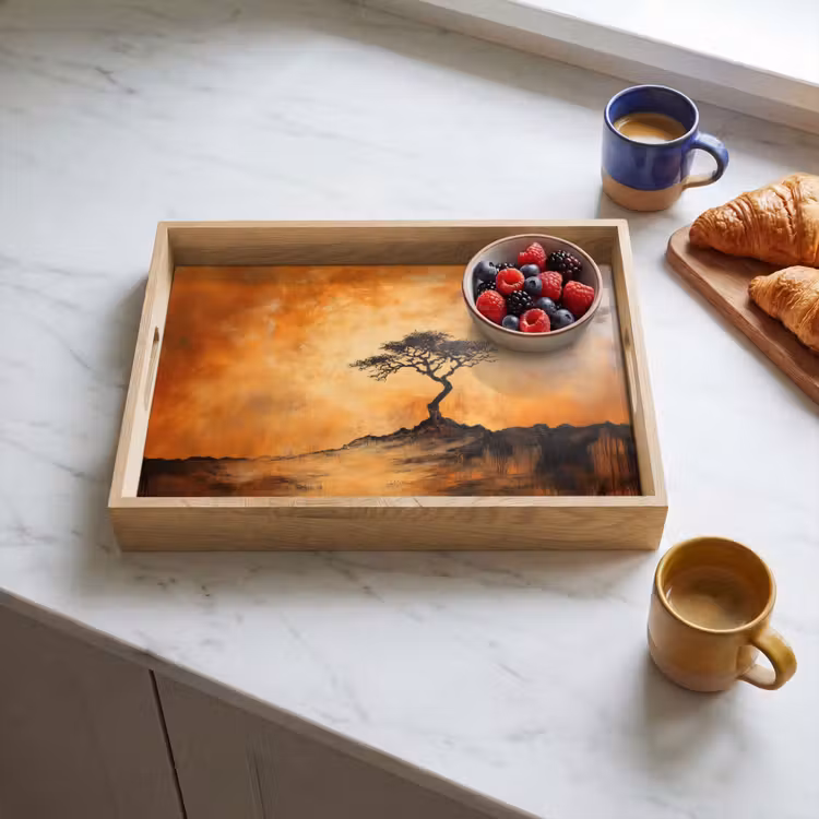 Tablett - Baum - Landschaft - Orange — 3