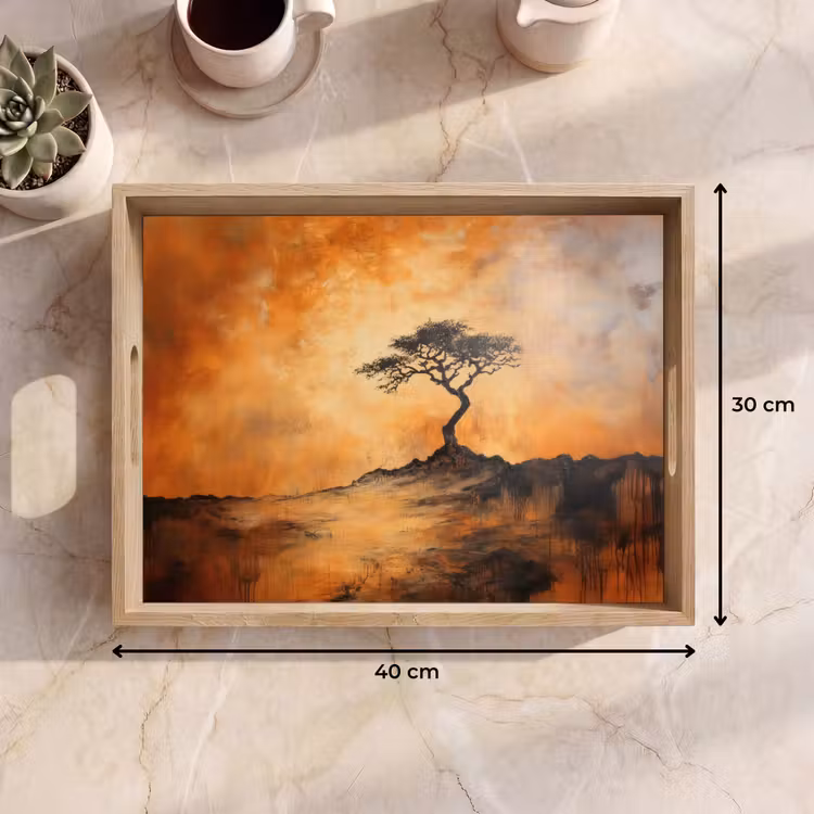 Tablett - Baum - Landschaft - Orange — 7
