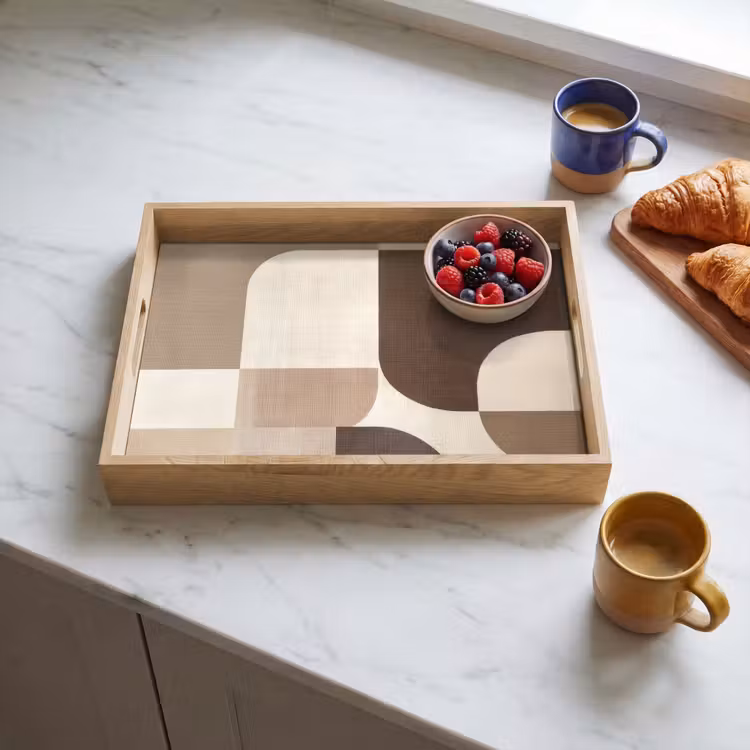 Tablett - Geometrisch - Gewebte Struktur - Modern — 3