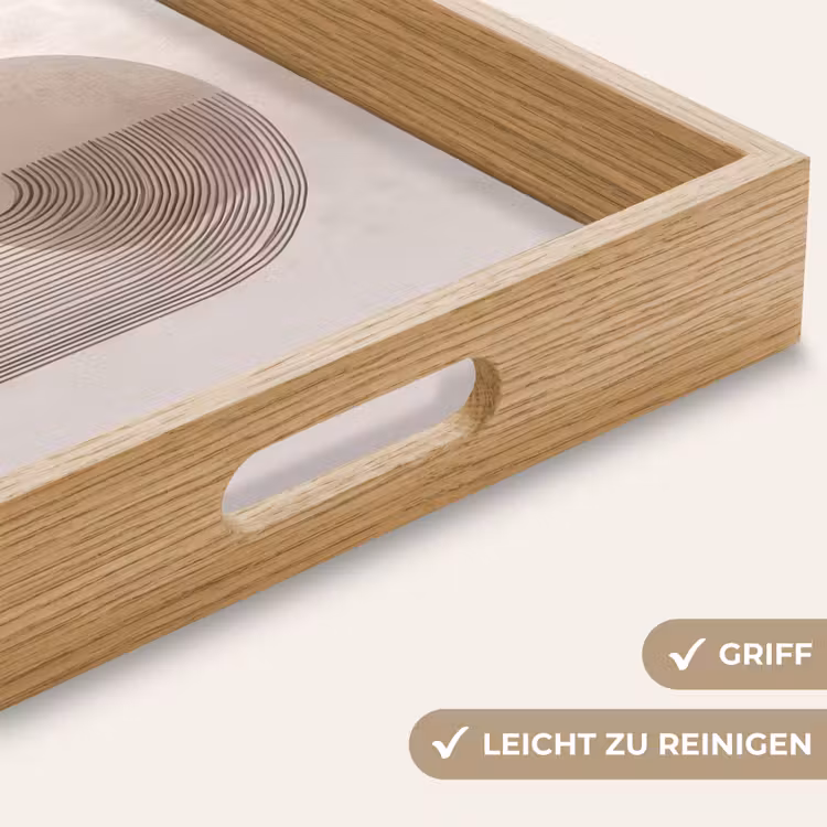 Tablett - Minimalistisch - Kreis - Hellgrau — 8