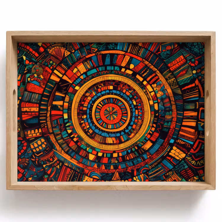 Tablett - Mandala - Kreise - Muster — 1