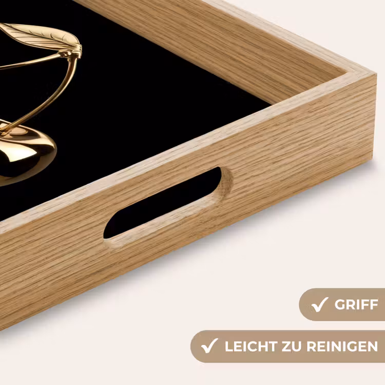 Tablett - Kirsche - Schwarz - Gold - Chrom — 8