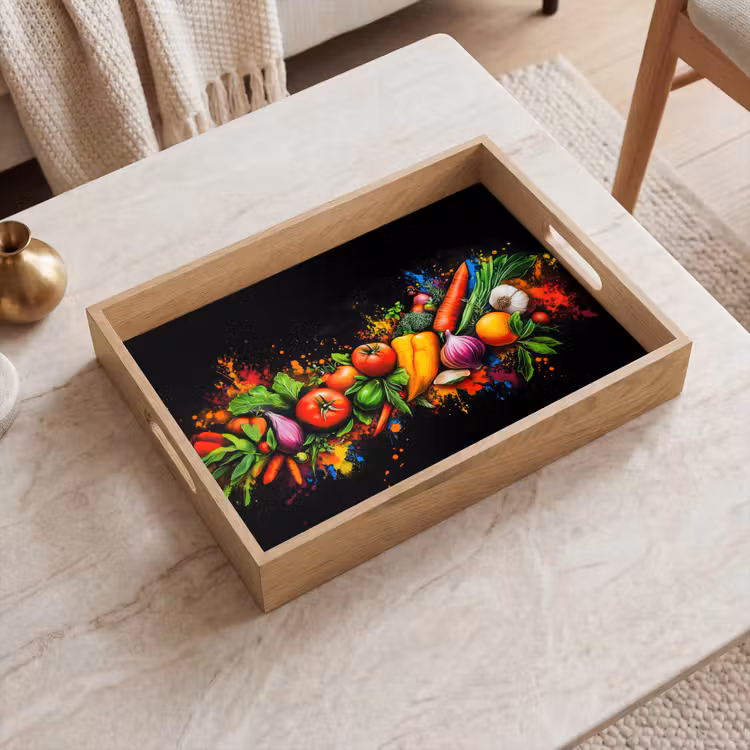Tablett - Gemüse - Lebensmittel - Kräuter - Graffiti - Kochen — 2