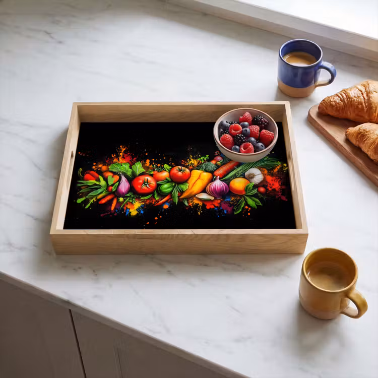 Tablett - Gemüse - Lebensmittel - Kräuter - Graffiti - Kochen — 3