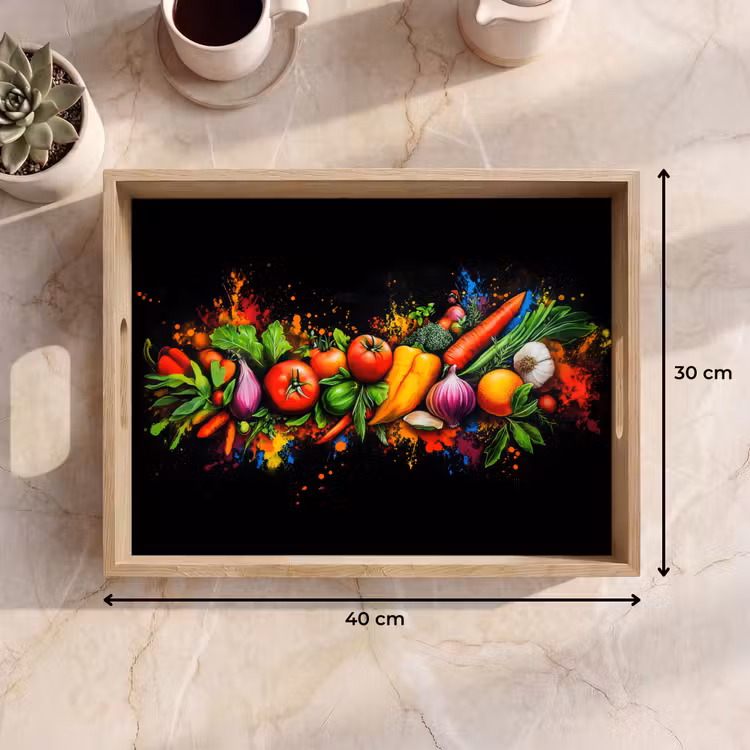 Tablett - Gemüse - Lebensmittel - Kräuter - Graffiti - Kochen — 7
