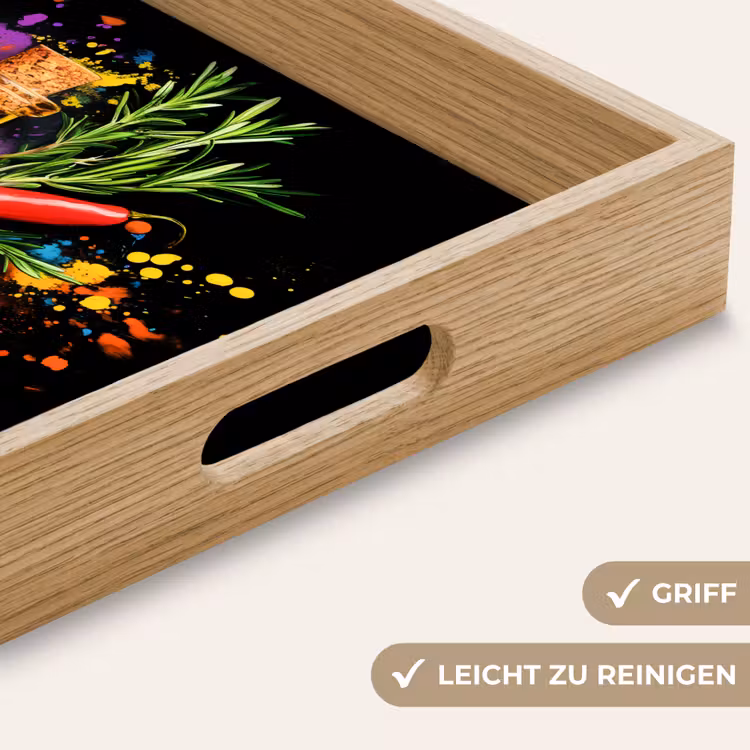 Tablett - Olivenöl - Graffiti - Pfeffer - Oliven - Modern — 8