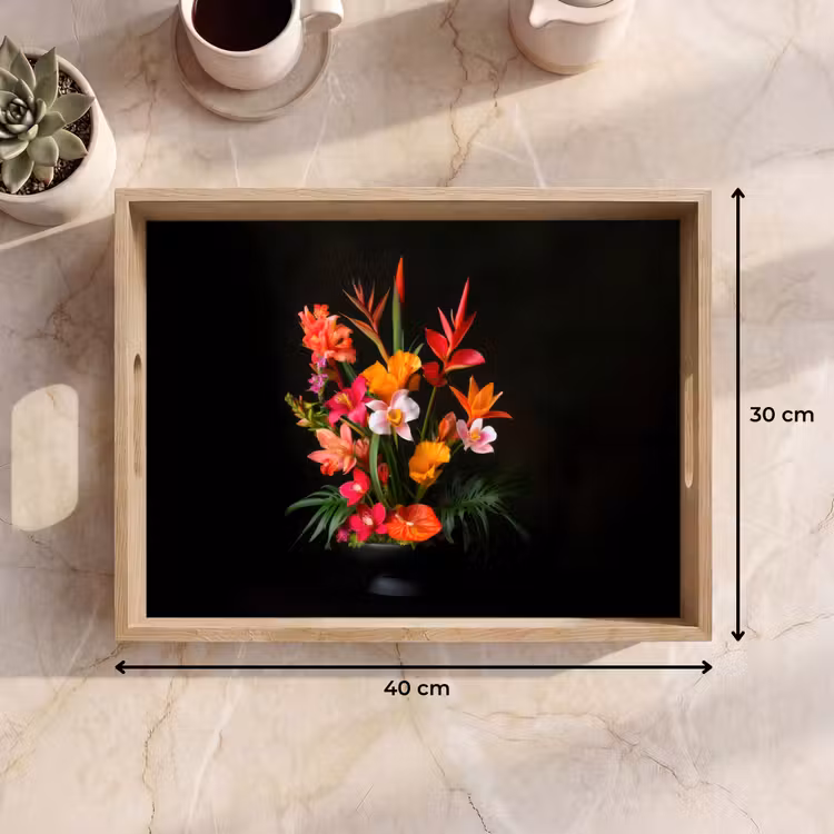 Tablett - Blumenstrauß - Blumen - Exotisch — 7