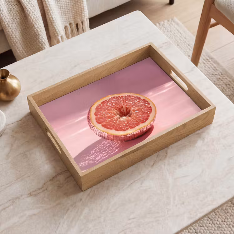 Tablett - Grapefruit - Rosa - Disco - Glänzend — 2