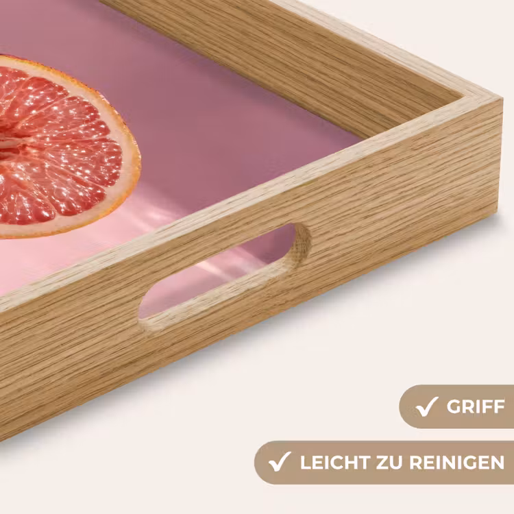 Tablett - Grapefruit - Rosa - Disco - Glänzend — 8