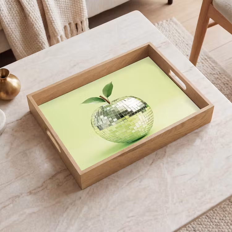 Tablett - Grün - Disco - Dekoration - Apfel — 2