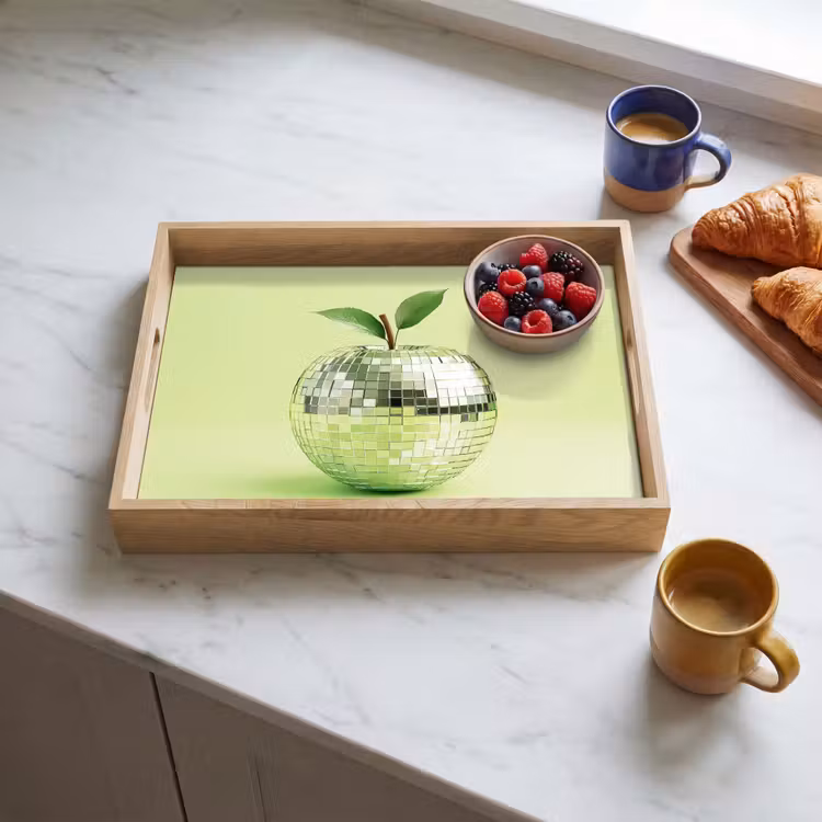 Tablett - Grün - Disco - Dekoration - Apfel — 3