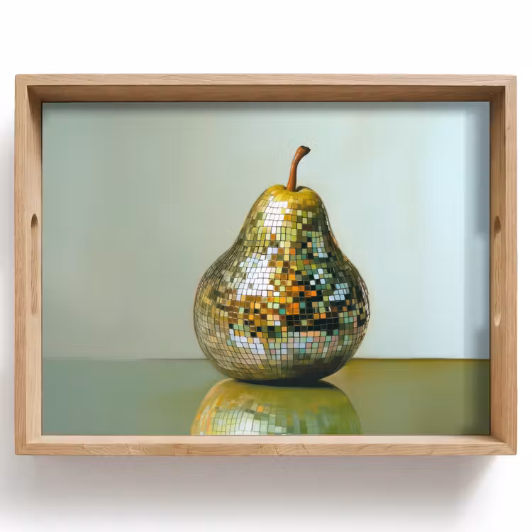 Tablett - Obst - Disco - Kunst - Glitzer — 1