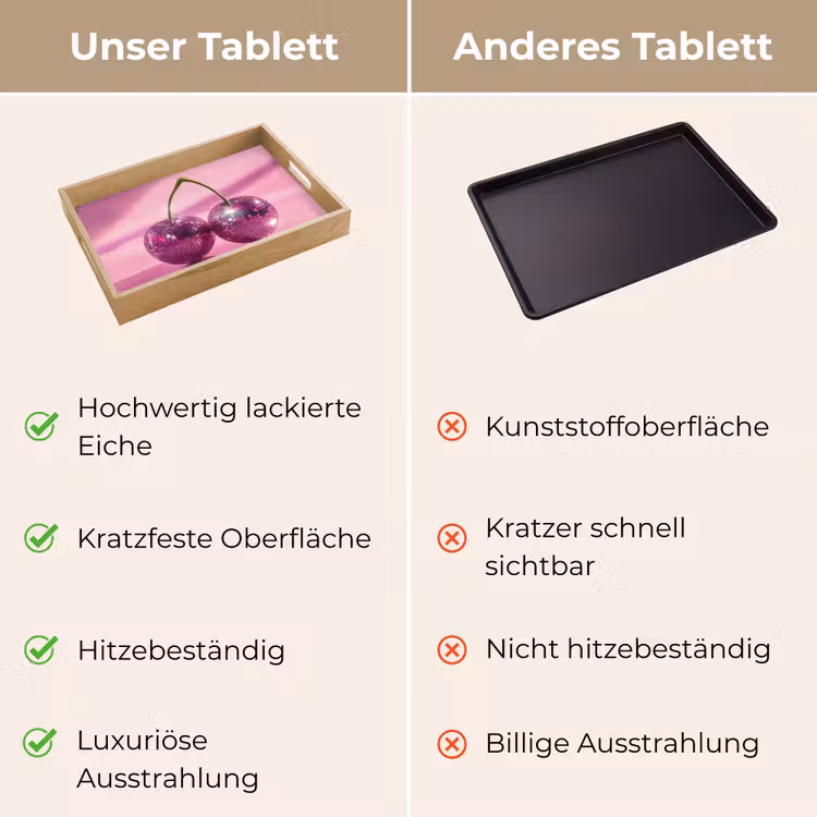 Tablett - Glitzer - Discokugel - Rosa - Kirsche — 9