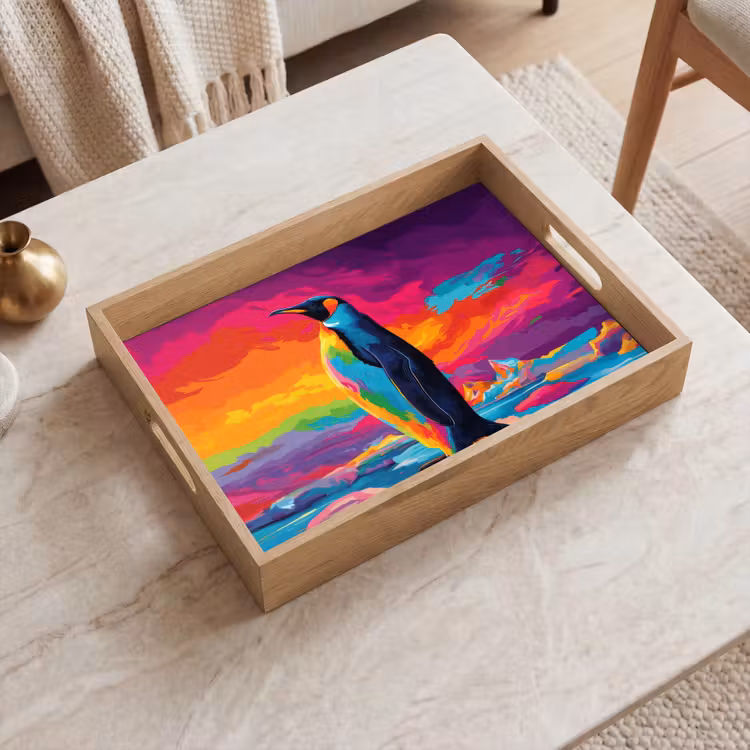 Tablett - Eisscholle - Pinguin - Abstrakt - Himmel — 2