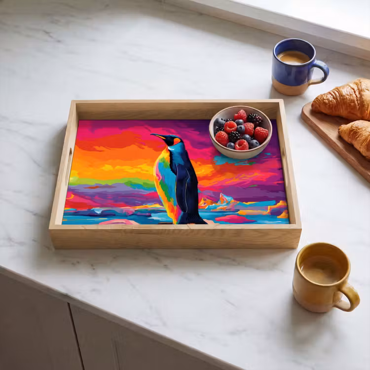 Tablett - Eisscholle - Pinguin - Abstrakt - Himmel — 3