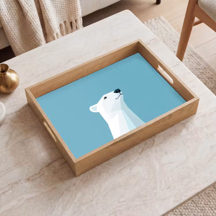 Tablett - Eisbär - Hellblau - Minimalistisch — 2