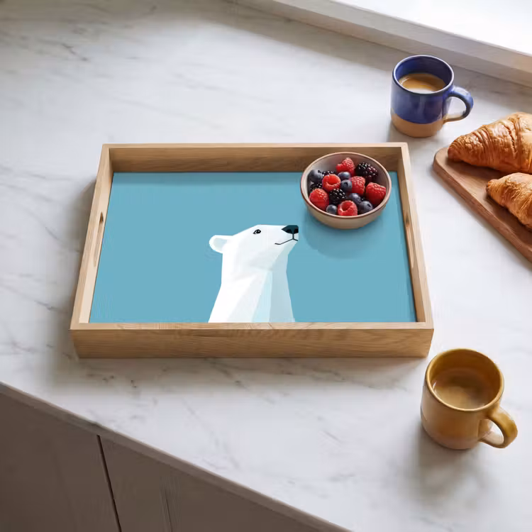 Tablett - Eisbär - Hellblau - Minimalistisch — 3