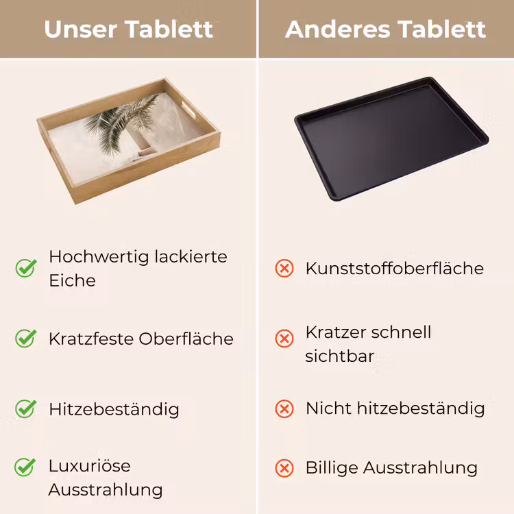 Tablett - Palme - Schatten - Treppe - Beige — 9