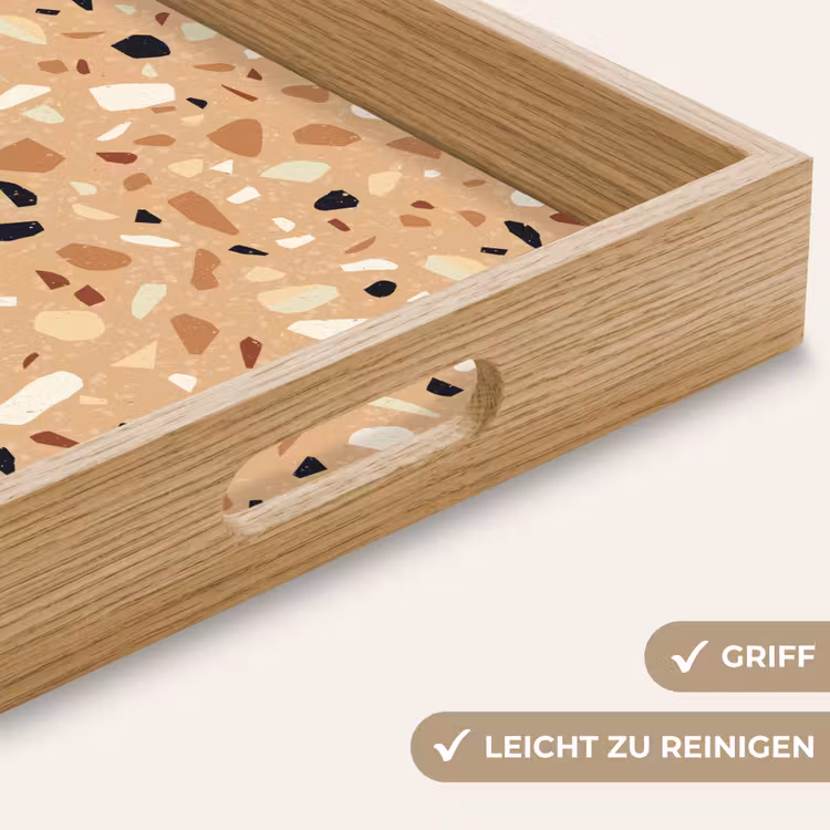 Tablett - Terrazzo - Muster - Bunt - Orange — 8