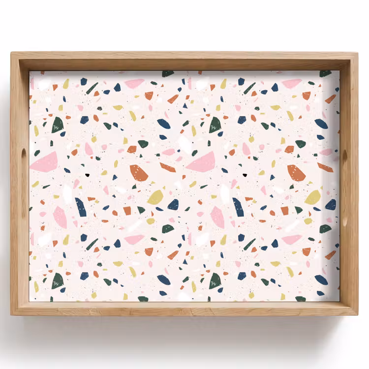 Tablett - Terrazzo - Muster - Farbenfroh — 1