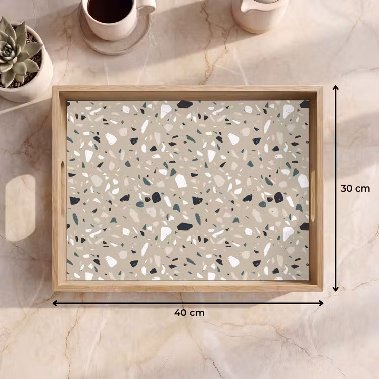 Tablett - Terrazzo - Muster - Grün — 7
