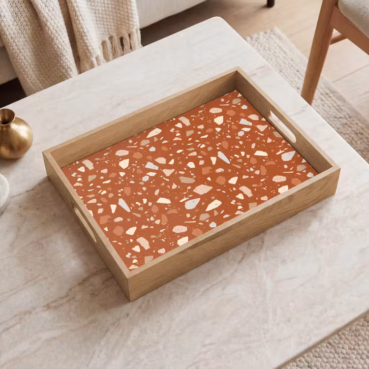 Tablett - Terrazzo - Muster - Lehm — 2