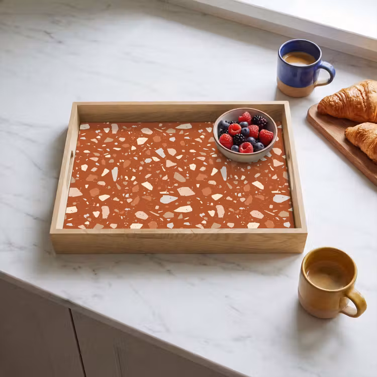 Tablett - Terrazzo - Muster - Lehm — 3