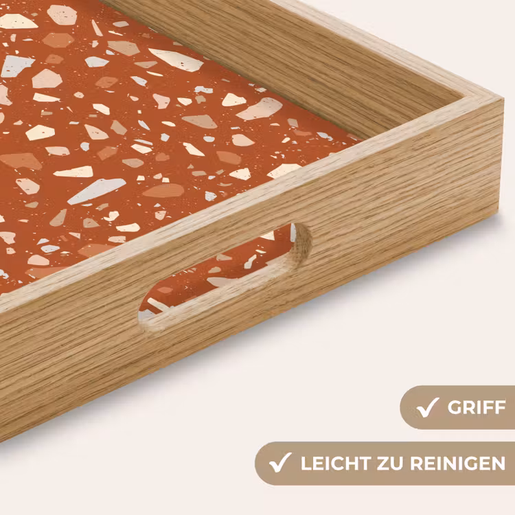 Tablett - Terrazzo - Muster - Lehm — 8