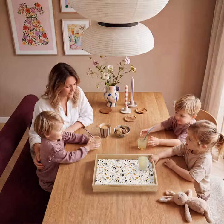 Tablett - Terrazzo - Muster - Neutral - Weich - Multi — 5