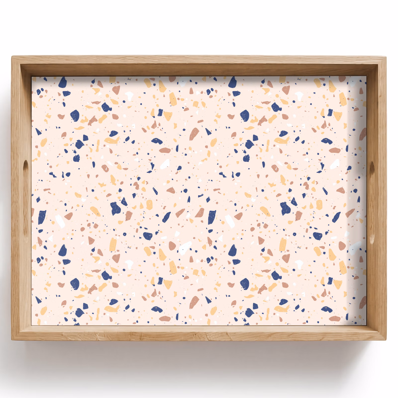 Tablett - Terrazzo - Muster - Bunt - Indigo — 1
