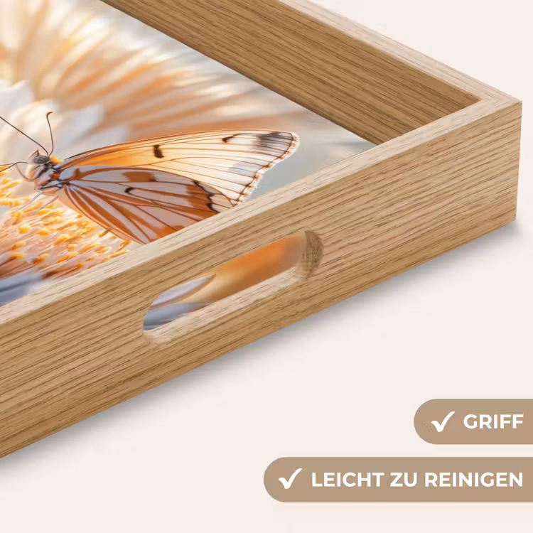 Tablett - Schmetterling - Blume - Orange — 8