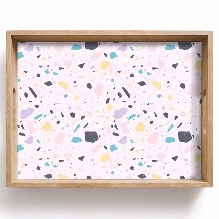 Tablett - Terrazzo - Muster - Weich - Bonbon — 1