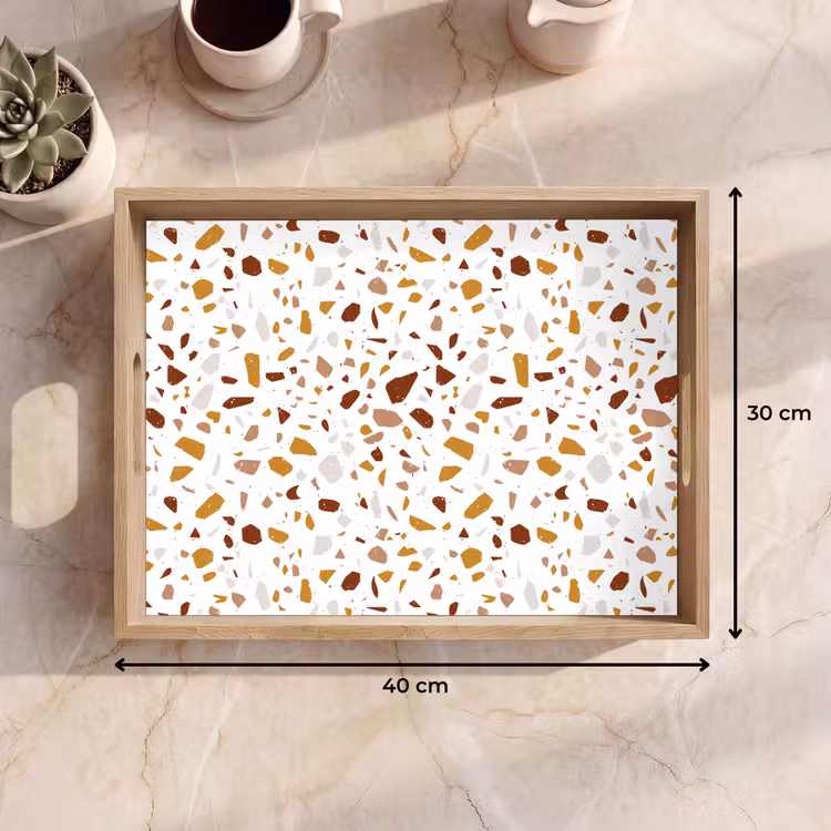 Tablett - Terrazzo - Muster - Weiß - Urban — 7
