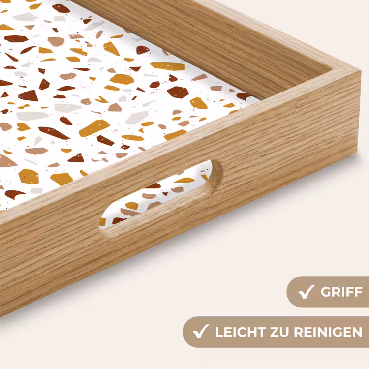 Tablett - Terrazzo - Muster - Weiß - Urban — 8