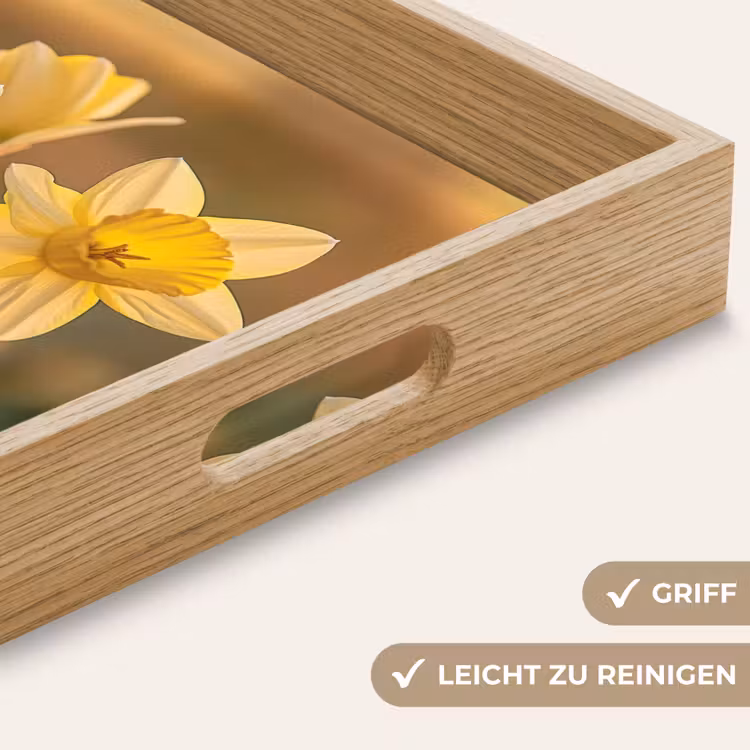 Tablett - Blumen - Gelb - Unscharf — 8