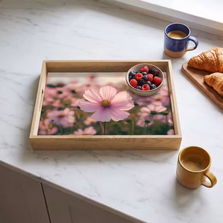 Tablett - Blumen - Lila - Unscharf — 3