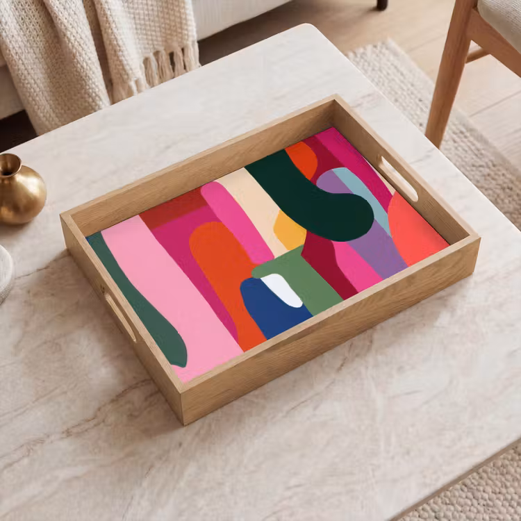 Tablett - Farbkästen - Gerade - Rund - Abstrakt — 2