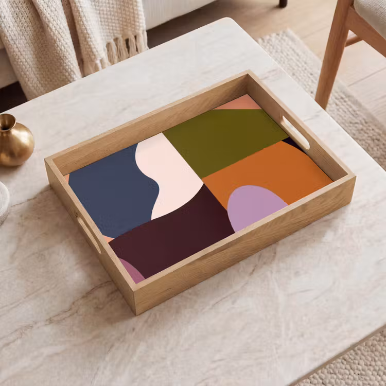 Tablett - Formen - Abstrakt - Farben - Quadratisch — 2
