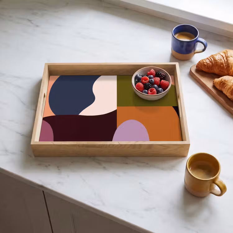 Tablett - Formen - Abstrakt - Farben - Quadratisch — 3