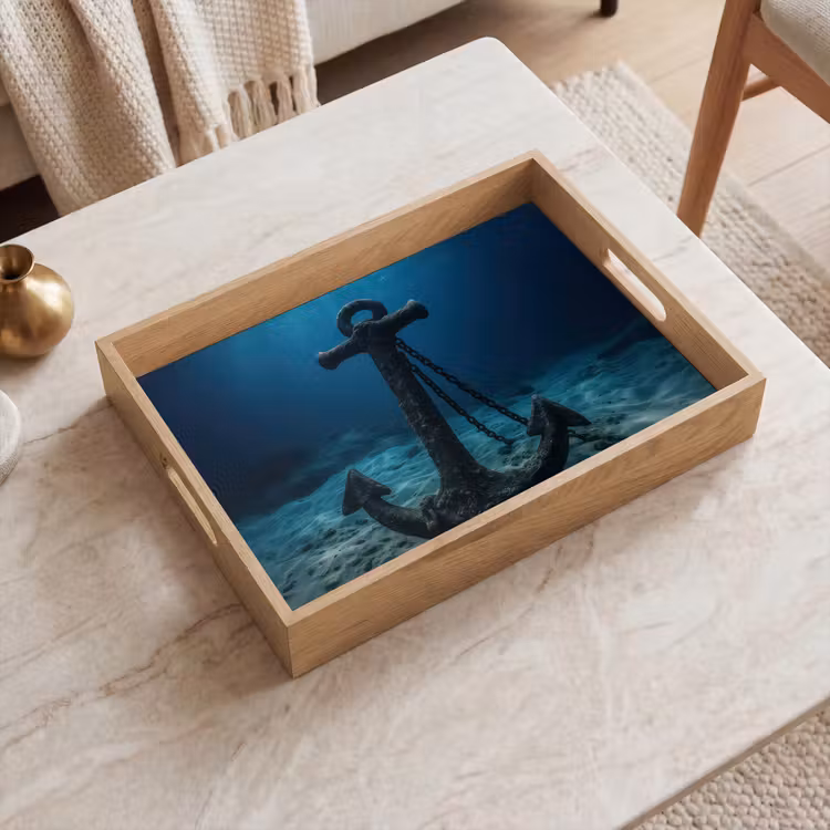 Tablett - Anker - Eisen - Meeresboden - Sand — 2
