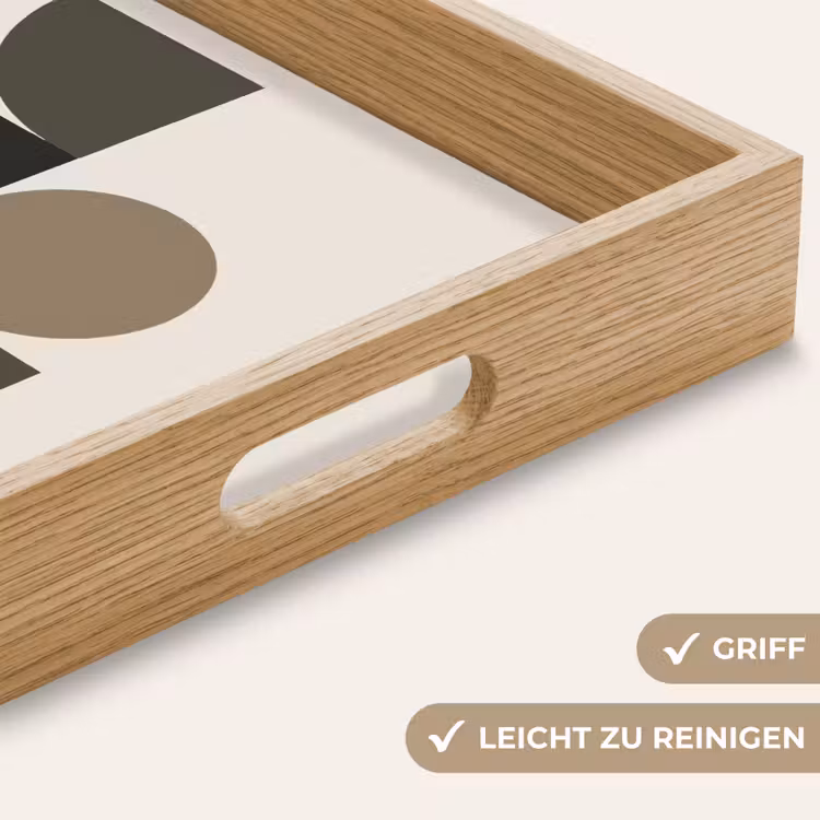 Tablett - Erdtöne - Abstrakte Komposition - Einfache Formen — 8