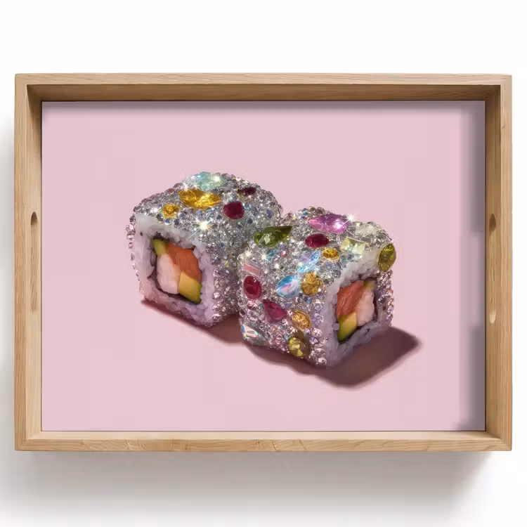 Tablett - Sushi - Röllchen - Steine - Bunt — 1